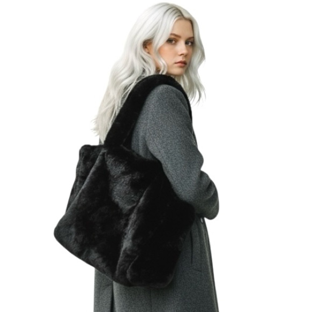 Free People Faux Fur Large Tote Bag